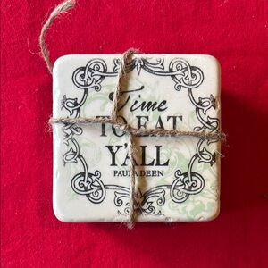 White Coaster Set